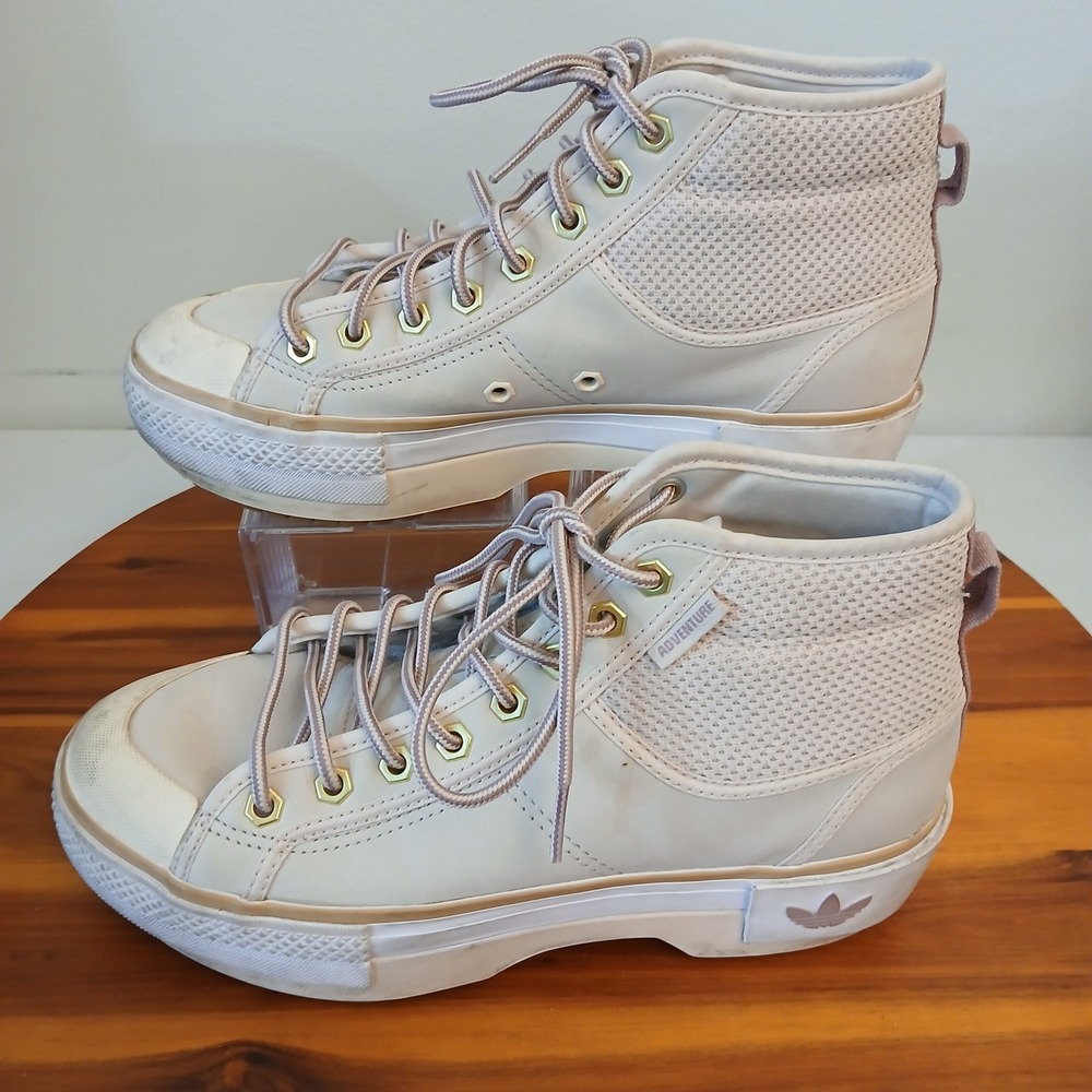 Adidas Nizza Trek Womens 8 Linen Magic Mauve Shoes Sneakers GW9425